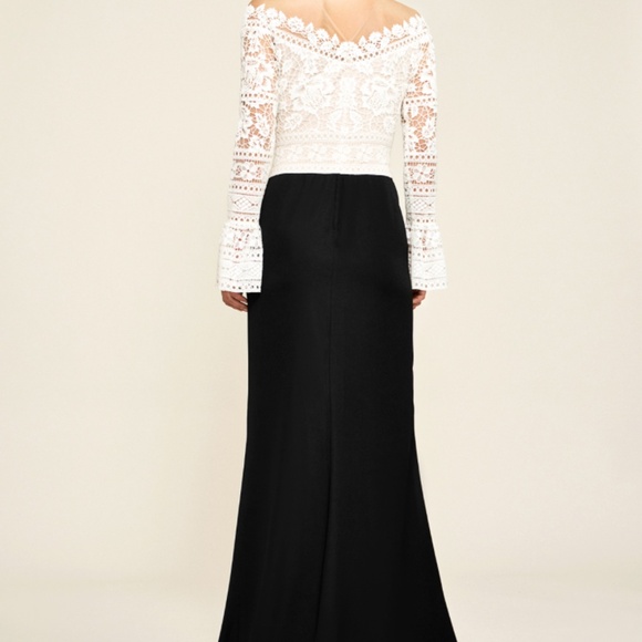 TADASHI Gown Gorgeous Ivory Tulle Lace Bodice - Picture 3 of 14